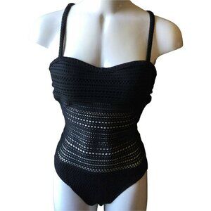 Robin Piccone 182611 Black Perla Badeau One-Piece Swimsuit Womens Size 2